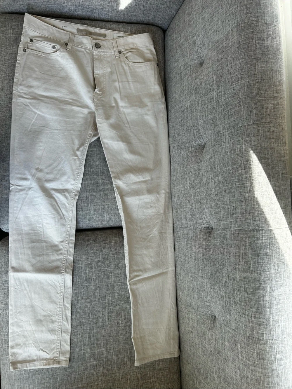 Banana Republic White Stretch Chinos